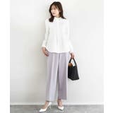 ダブルクロス セミワイドパンツ/セットアップ対応/洗える | MK MICHEL KLEIN | 詳細画像3 