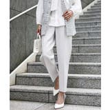 グレージュ | ダブルクロス テーパードパンツ/セットアップ対応/防シワ/ストレッチ/洗える | MK MICHEL KLEIN