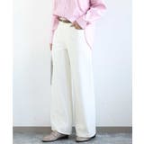 デニムライク ストレートワイドパンツ/洗える | MK MICHEL KLEIN | 詳細画像1 