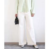 デニムライク ストレートワイドパンツ/洗える | MK MICHEL KLEIN | 詳細画像2 