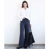 デニムライク ストレートワイドパンツ/洗える | MK MICHEL KLEIN | 詳細画像37 