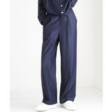 [SANAGARAシリーズ]デニムライク ワイドパンツ 接触冷感 | MK MICHEL KLEIN | 詳細画像1 