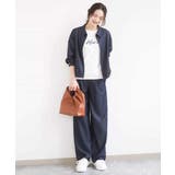 [SANAGARAシリーズ]デニムライク ワイドパンツ 接触冷感 | MK MICHEL KLEIN | 詳細画像38 