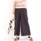 ブラウン | ストレッチツイル プルオンワイドパンツ/撥水/洗える | MK MICHEL KLEIN