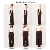 [洗える]リネンライクストレッチ ストレートワイドパンツ | MK MICHEL KLEIN | 詳細画像3 