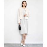 タックデザイン幾何柄ワンピース/洗える | MK MICHEL KLEIN | 詳細画像10 