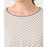 タックデザイン幾何柄ワンピース/洗える | MK MICHEL KLEIN | 詳細画像15 