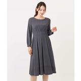 タックデザイン幾何柄ワンピース/洗える | MK MICHEL KLEIN | 詳細画像20 