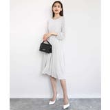 タックデザイン幾何柄ワンピース/洗える | MK MICHEL KLEIN | 詳細画像6 