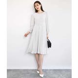 タックデザイン幾何柄ワンピース/洗える | MK MICHEL KLEIN | 詳細画像7 