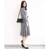 [イージーケア]幾何柄ジャージーワンピース/洗える | MK MICHEL KLEIN | 詳細画像3 