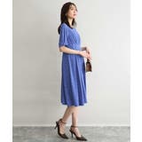 ブルー | [イージーケア/洗える]タックデザインジャージーワンピース | MK MICHEL KLEIN