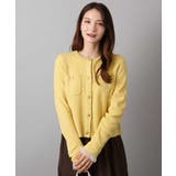 ライトイエロー | ミニブークレーカーディガン/洗える | MK MICHEL KLEIN