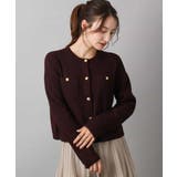 ブラウン | ミニブークレーカーディガン/洗える | MK MICHEL KLEIN