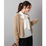 ベージュ | フェザーニットカーディガン/洗える | MK MICHEL KLEIN