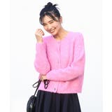 ピンク | ヘアリーニットカーディガン/洗える | MK MICHEL KLEIN