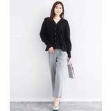 ペプラムデザインVネックニットカーディガン/洗える | MK MICHEL KLEIN | 詳細画像12 