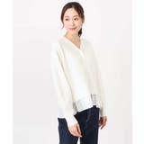 ペプラムデザインVネックニットカーディガン/洗える | MK MICHEL KLEIN | 詳細画像28 