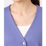 ドット釦Vネックカーディガン(無地・ボーダー)/洗える | MK MICHEL KLEIN | 詳細画像21 