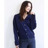 ドット釦Vネックカーディガン(無地・ボーダー)/洗える | MK MICHEL KLEIN | 詳細画像29 