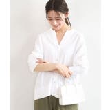 ホワイト | [UVカット/接触冷感/洗える]キーネックカーディガン | MK MICHEL KLEIN