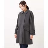 SUPER100'sウール スタンドカラーミドルコート | MK MICHEL KLEIN | 詳細画像36