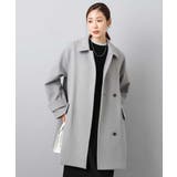 ライトグレー | SUPER100'sウール スタンドカラーミドルコート | MK MICHEL KLEIN