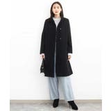 SUPER100sウール スタンドカラーロングコート | MK MICHEL KLEIN | 詳細画像13 