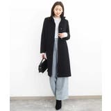 SUPER100sウール スタンドカラーロングコート | MK MICHEL KLEIN | 詳細画像14 