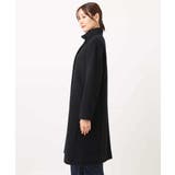 SUPER100sウール スタンドカラーロングコート | MK MICHEL KLEIN | 詳細画像17 