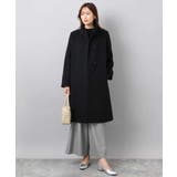 SUPER100sウール スタンドカラーロングコート | MK MICHEL KLEIN | 詳細画像3 