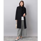 SUPER100sウール スタンドカラーロングコート | MK MICHEL KLEIN | 詳細画像4 