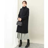 SUPER100sウール スタンドカラーロングコート | MK MICHEL KLEIN | 詳細画像8 