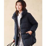 ネイビー | [撥水/リサイクルダウン]ベーシックタフタミドルダウンコート | MK MICHEL KLEIN