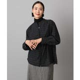 シアーチェックAラインブラウス | MICHEL KLEIN | 詳細画像13 