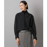 シアーチェックAラインブラウス | MICHEL KLEIN | 詳細画像14 