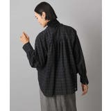 シアーチェックAラインブラウス | MICHEL KLEIN | 詳細画像17 