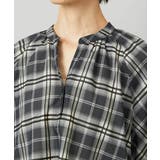 [セットアップ対応]ギャザーブラウス シアーチェック柄 | MICHEL KLEIN | 詳細画像10 