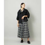 [セットアップ対応]ギャザーブラウス シアーチェック柄 | MICHEL KLEIN | 詳細画像6 