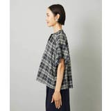 [セットアップ対応]ギャザーブラウス シアーチェック柄 | MICHEL KLEIN | 詳細画像8 