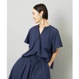 [セットアップ対応]ギャザーブラウス サッカー無地 | MICHEL KLEIN | 詳細画像4 