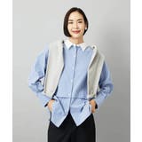 [2WAY]クレリックオーバーサイズストライプシャツ | MICHEL KLEIN | 詳細画像10 