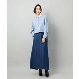 [2WAY]クレリックオーバーサイズストライプシャツ | MICHEL KLEIN | 詳細画像17 