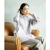 [2WAY]クレリックオーバーサイズストライプシャツ | MICHEL KLEIN | 詳細画像18 