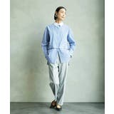 [2WAY]クレリックオーバーサイズストライプシャツ | MICHEL KLEIN | 詳細画像6 