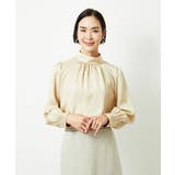ベージュ | ギャザーディテールブラウス | MICHEL KLEIN