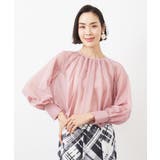 ピンク | ボリュームスリーブシアーブラウス(WEB限定カラーあり) | MICHEL KLEIN