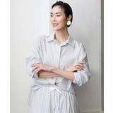 ホワイト | [セットアップ対応]ビックシルエットストライプシャツ | MICHEL KLEIN