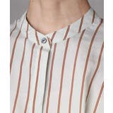 ストライプ柄デザインタックブラウス | MICHEL KLEIN | 詳細画像9 