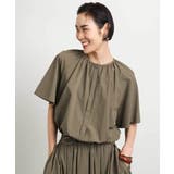 [ドライタッチ]ギャザーブラウス 無地(セットアップ対応) | MICHEL KLEIN | 詳細画像12 